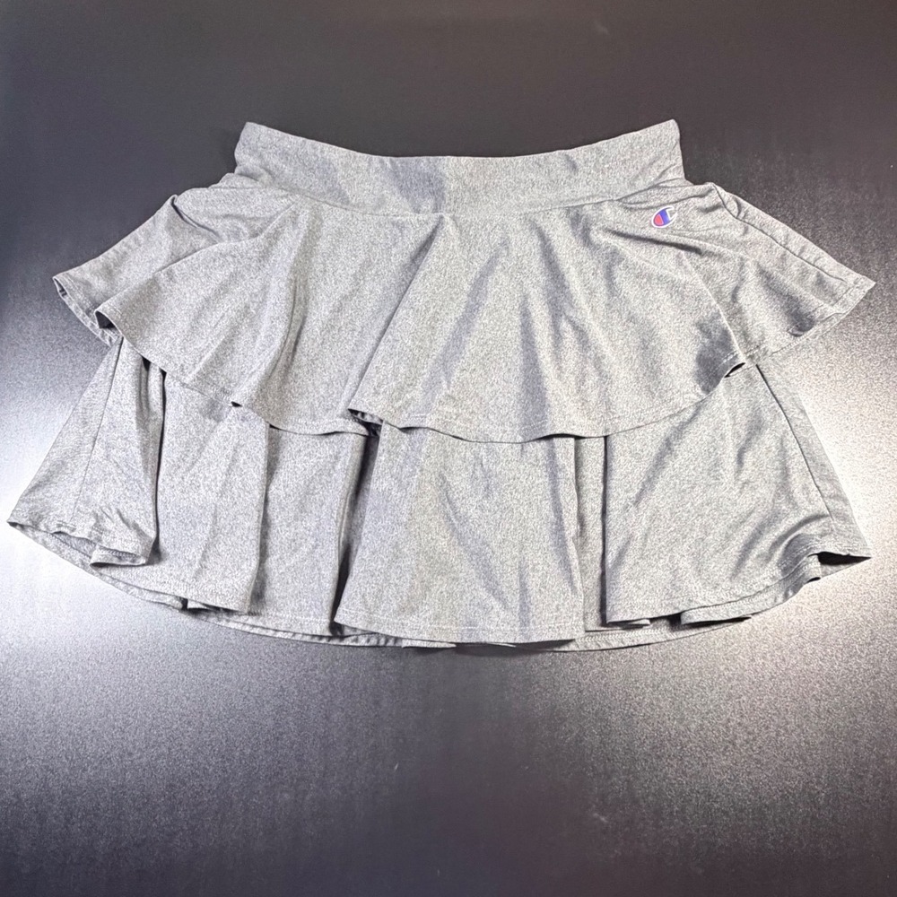 Champion Gray Tiered Ruffle Athletic Skort Girls XL 14/16 Tennis Golf Activ K16
